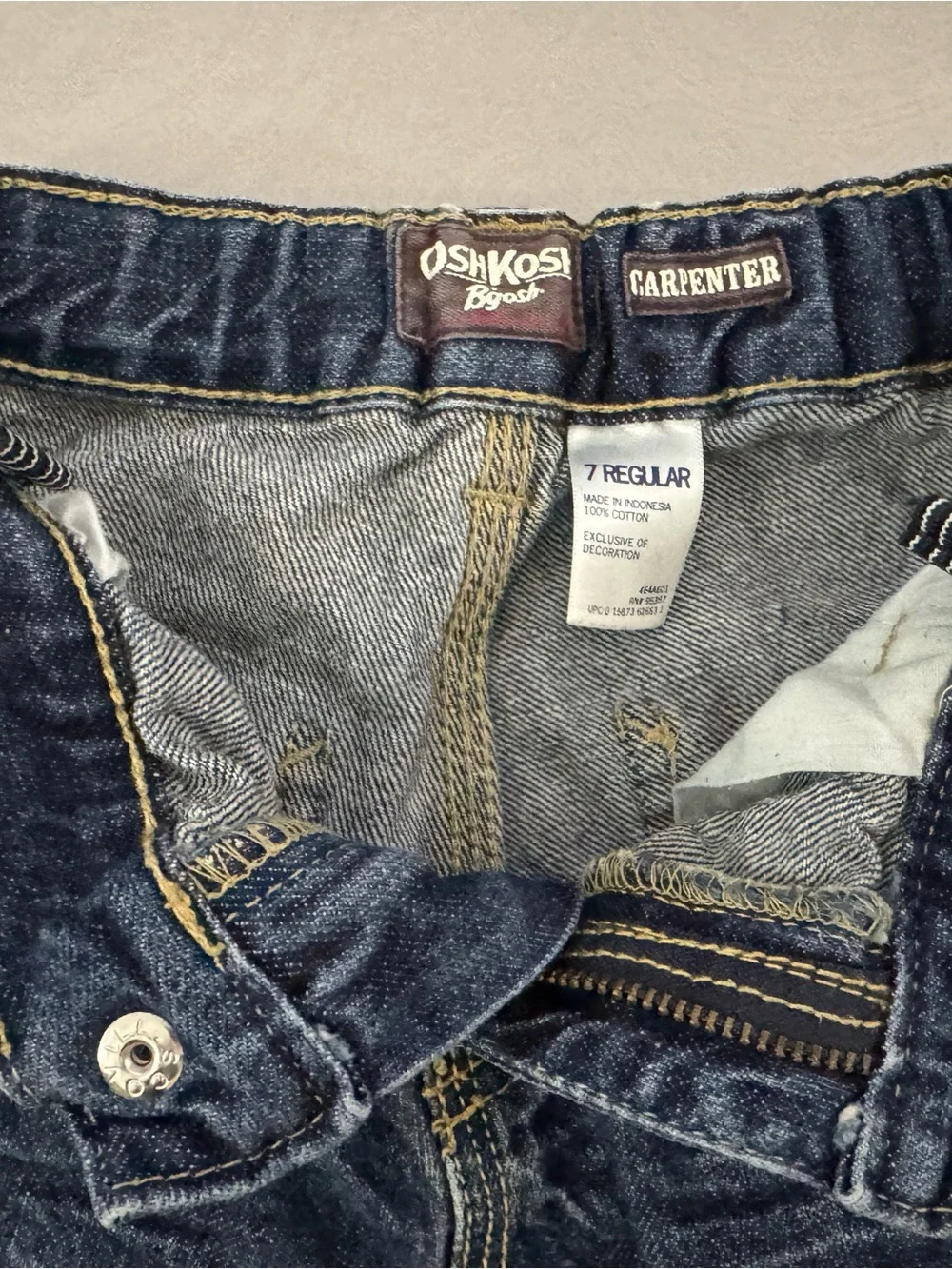 OshKosh B'gosh Boy’s Dark Blue Relaxed Carpenter Jeans